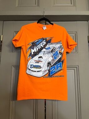 Gildan Bright Orange Timmy Mars Racing Car Graphic Tee